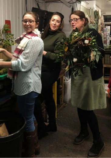 private Christmas wreath making workshops in Liverpool are a great way to spend time with friends, family and build staff moral